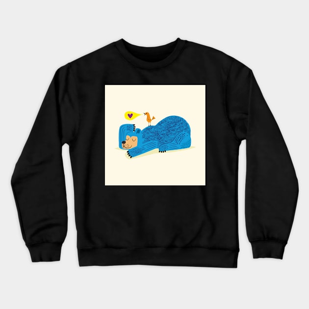 The Bear and The Bird Crewneck Sweatshirt by sonhouse5